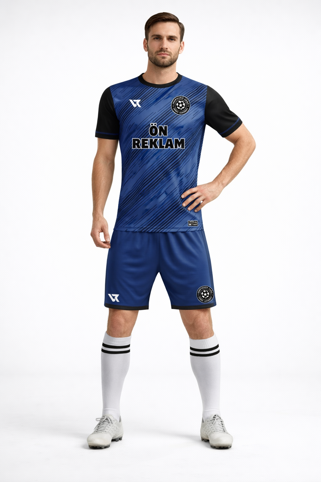 Mavi Siyah Kişiye Özel Futbol Forması