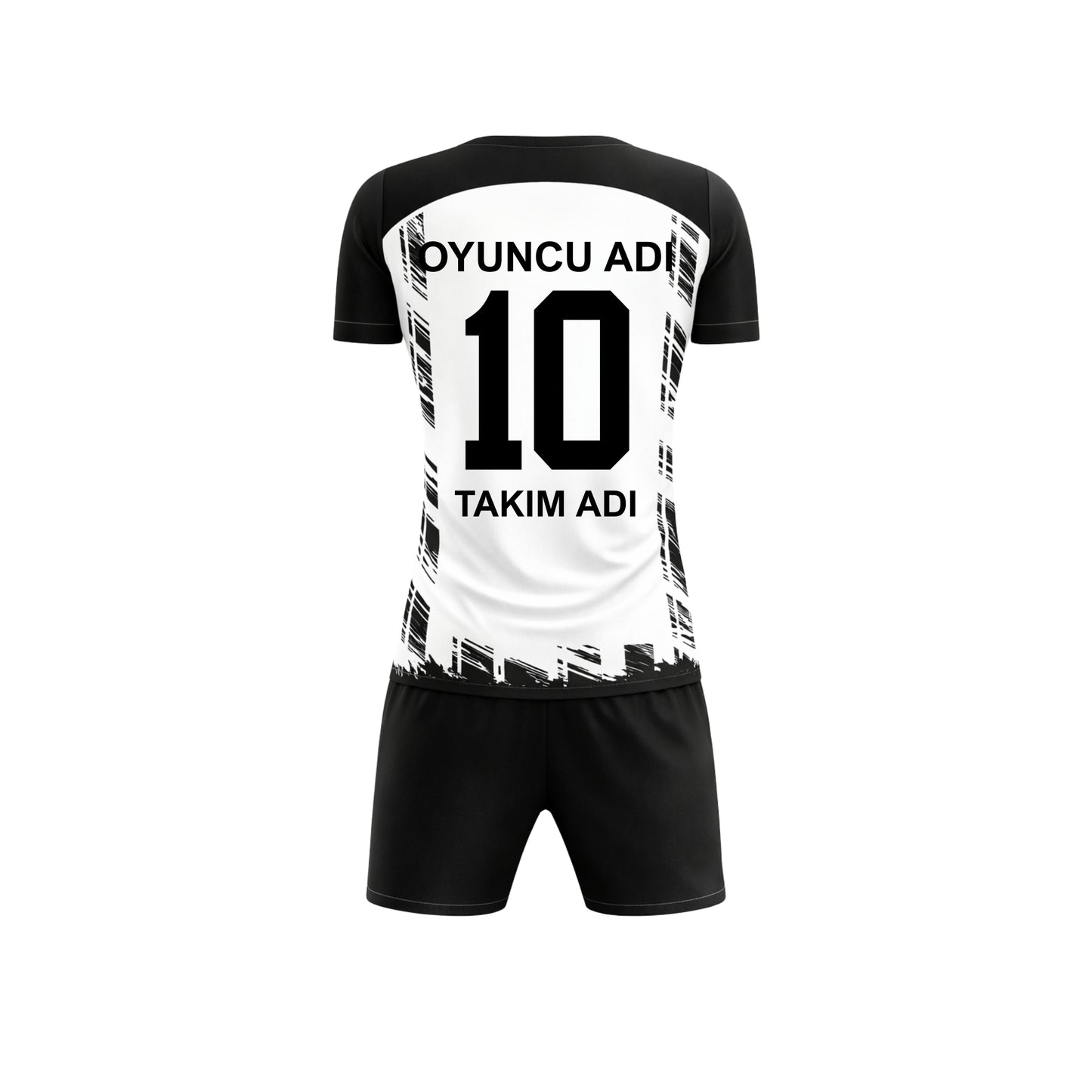 Siyah Beyaz Kişiye Özel Futbol Forması